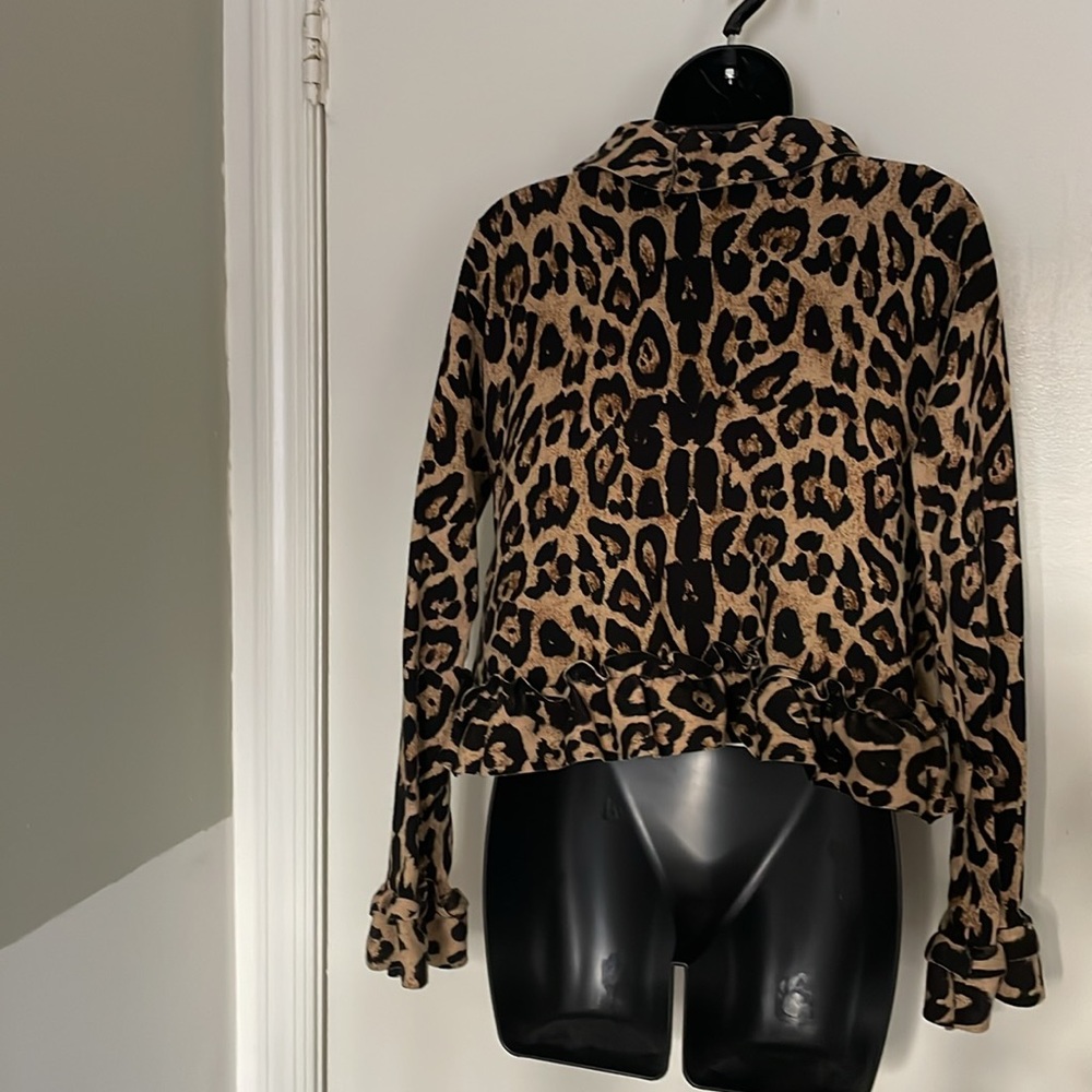 CHEETAH Ruffled BOLERO - Picture 2 of 9